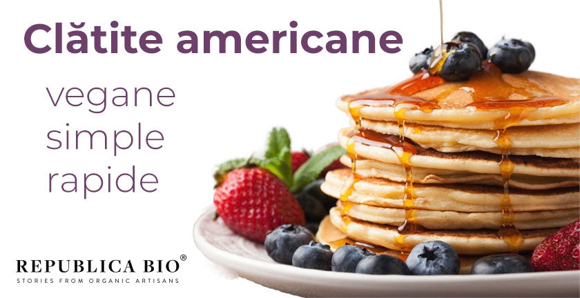 Clătite americane vegane simple și rapide