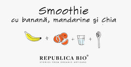 Smoothie cu banană, mandarine şi Chia