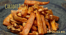 Cartofi dulci la cuptor cu ulei de măsline şi rozmarin