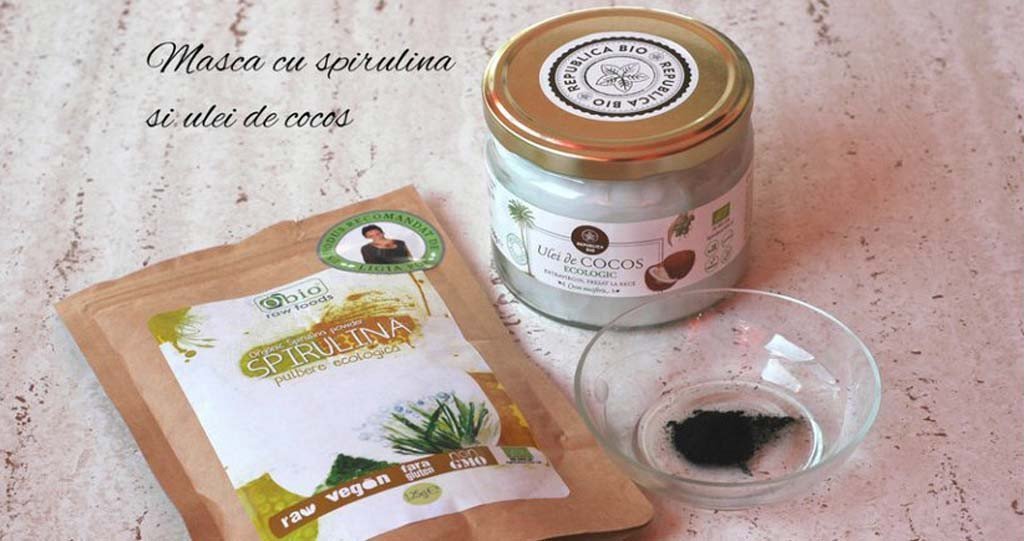 Beneficiile extraordinare ale spirulinei: mască hidratantă cu spirulină și ulei de cocos, de Sibel Grigore.