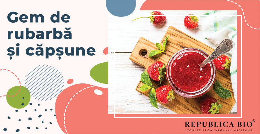 Gem de rubarbă și căpșune