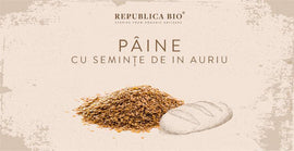 Pâine fără gluten şi fără drojdie, cu seminţe de in auriu