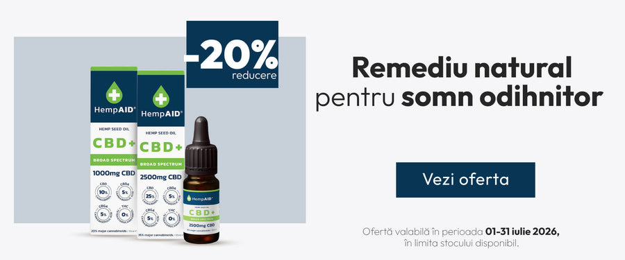 Campanie Ulei de cânepă cu CBD HempAID - 20% reducere