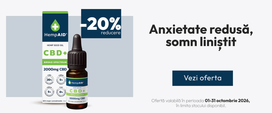 Campanie Ulei de cânepă cu CBD HempAID - 20% reducere