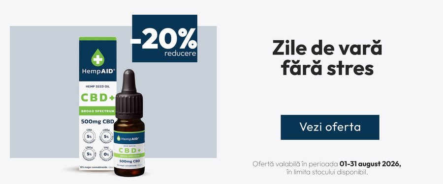 Campanie Ulei de cânepă cu CBD HempAID - 20% reducere