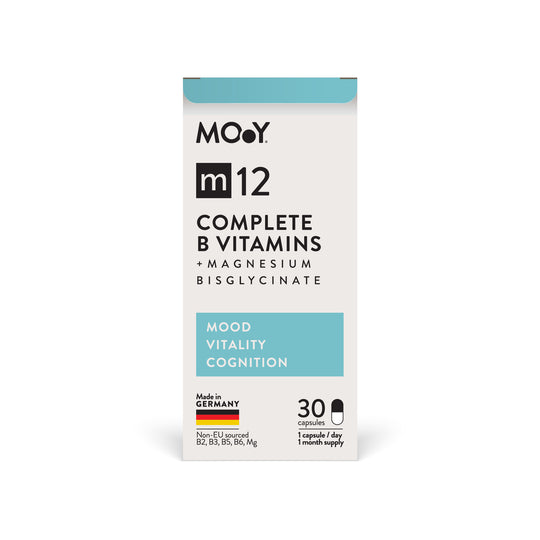 m12 Complete B Vitamins + Magnesium Bisglycinate, 30 capsule, 19,83 g, Molecules of Youth, natural