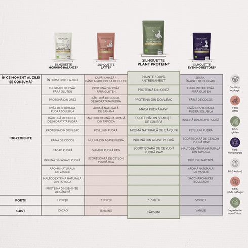 Silhouette Plant Protein, pudra functionala ecologica, FARA GLUTEN, Republica BIO, 175 g