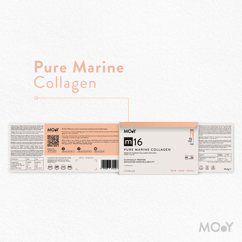 m16 Colagen hidrolizat marin premium monodoza, dovedit clinic, beauty, 10.000mg tip I si III, fara aroma, 15 plicuri, 151,5 g, Molecules of Youth, natural