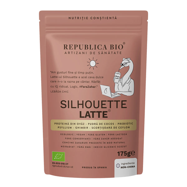 Silhouette Latte, pudra functionala ecologica, FARA GLUTEN, Republica BIO, 175 g