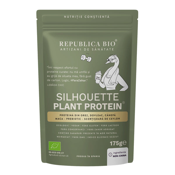 Silhouette Plant Protein, pudra functionala ecologica, FARA GLUTEN, Republica BIO, 175 g