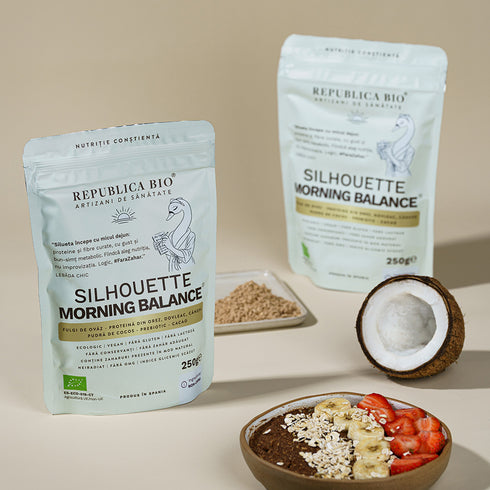 Silhouette Morning Balance, pudra functionala ecologica, FARA GLUTEN, Republica BIO, 250 g