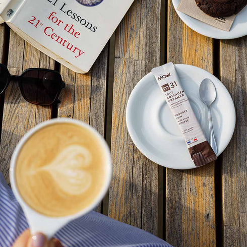 m31 True collagen creamer, colagen hidrolizat bovin premium monodoza, dovedit clinic, beauty, 5.000mg, tip I si III, fara aroma, 15 plicuri, 105 g, Molecules of Youth, natural