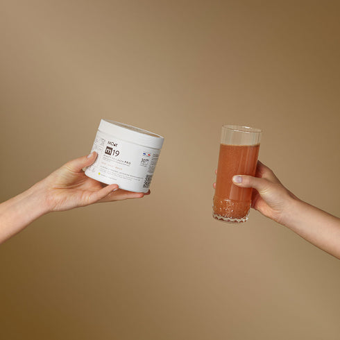 m19 PRO Colagen hidrolizat marin premium, dovedit clinic, beauty, 6.300mg tip I si III, aroma capsuni si lime, 30 portii, 240 g, Molecules of Youth, natural