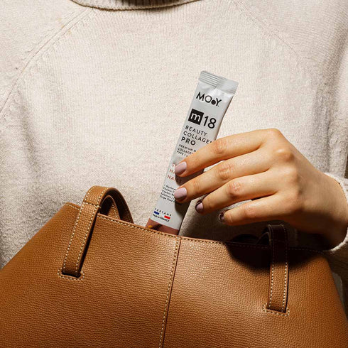 m18 PRO Colagen hidrolizat marin premium monodoza, dovedit clinic, beauty, 6.300mg tip I si III, aroma mango si portocale, 15 plicuri, 120 g, Molecules of Youth, natural