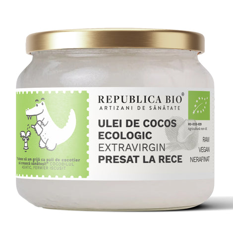 Ulei de cocos Republica BIO 280 ml, extravirgin, presat la rece, bio
