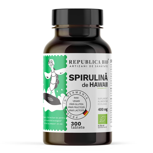 Spirulina Ecologica de Hawaii (400 mg) Republica BIO, 300 tablete (120 g)