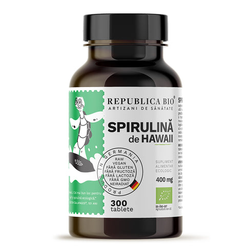Spirulina Ecologica de Hawaii (400 mg) Republica BIO, 300 tablete (120 g)