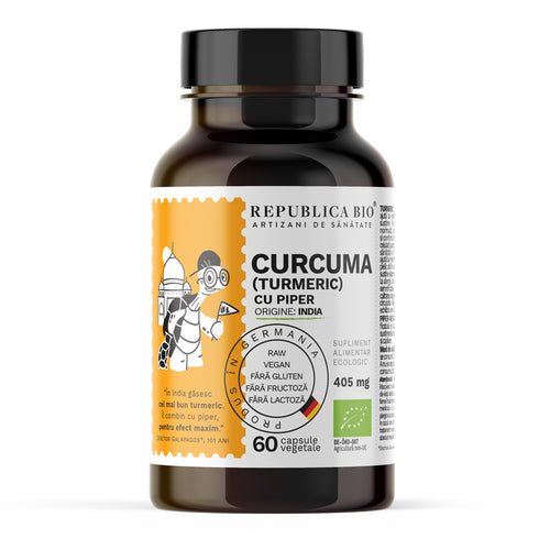 Curcuma Ecologica (Turmeric) din India (405 mg) Republica BIO, 60 capsule (30 g)