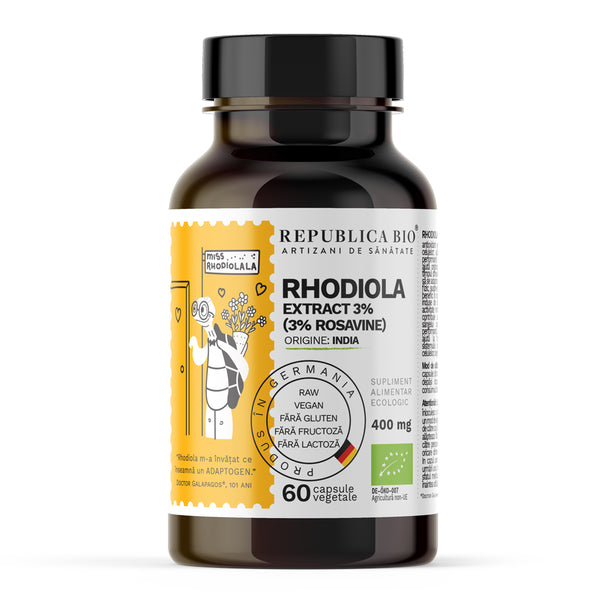 Rhodiola Ecologica din India (400 mg) - extract 3% Republica BIO, 60 capsule (29,7 g)