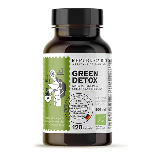 Green Detox (500 mg) supliment alimentar Ecologic Republica BIO, 120 tablete (60 g)