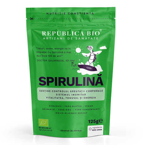 Spirulina, pulbere ecologica pura Republica BIO, 125 g