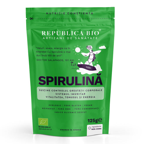Spirulina, pulbere ecologica pura Republica BIO, 125 g