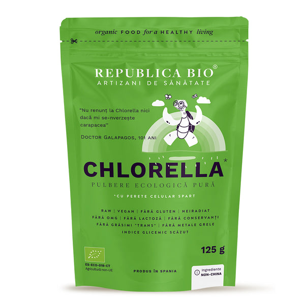 Chlorella, pulbere ecologica pura Republica BIO, 125 g
