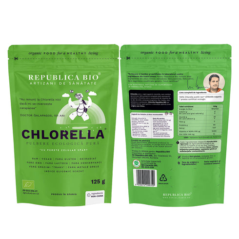 Chlorella, pulbere ecologica pura Republica BIO, 125 g