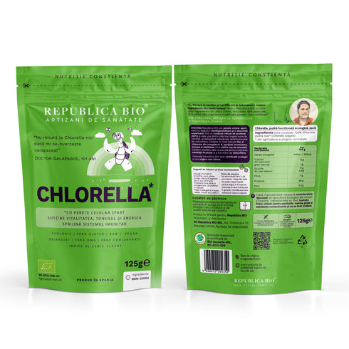 Chlorella, pulbere ecologica pura Republica BIO, 125 g