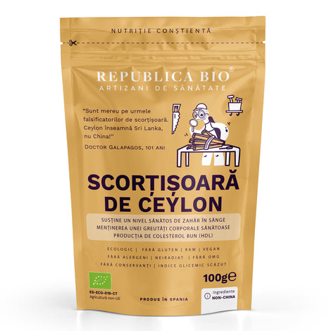 Scortisoara de Ceylon Ecologica, Originala, Certificata Republica BIO, 100 g