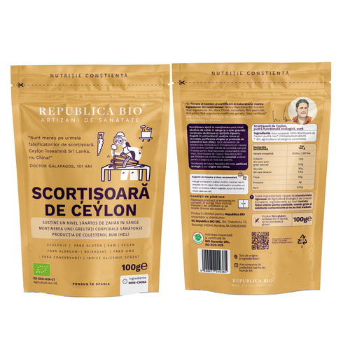 Scortisoara de Ceylon Ecologica, Originala, Certificata Republica BIO, 100 g