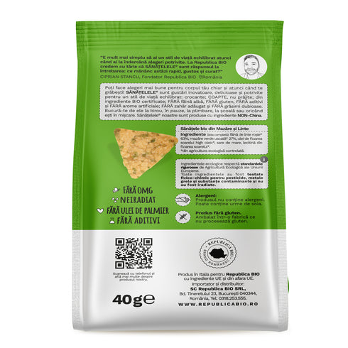 SANATELE BIO Mazare, Naut si Linte, ecologic, fara gluten, 40g