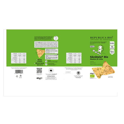 SANATELE BIO Mazare, Naut si Linte, ecologic, fara gluten, 40g
