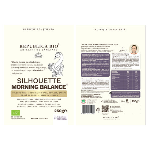 Silhouette Morning Balance, pudra functionala ecologica, FARA GLUTEN, Republica BIO, 250 g