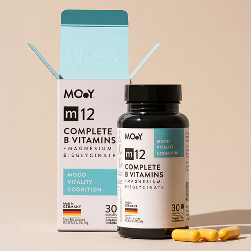 m12 Complete B Vitamins + Magnesium Bisglycinate, 30 capsule, 19,83 g, Molecules of Youth, natural