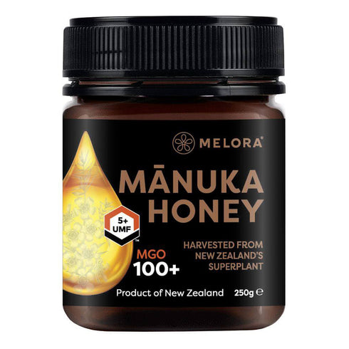Miere de Manuka Melora, MGO 100+ (UMF 5) Noua Zeelanda, 250 g, naturala