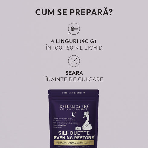 Silhouette Evening Restore, pudra functionala ecologica, FARA GLUTEN, Republica BIO, 200g