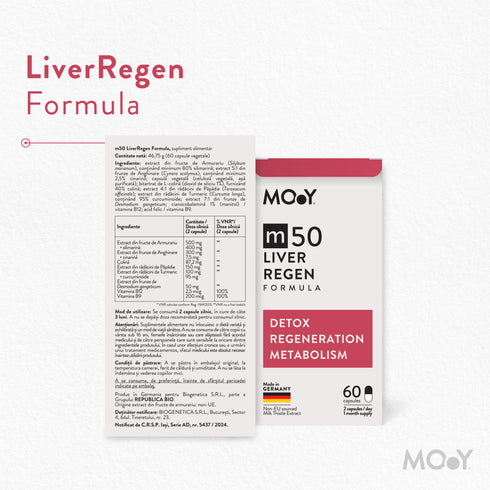 m50 LiverRegen Formula, 60 capsule, 46,75 g, Molecules of Youth, natural