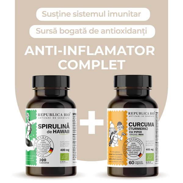 ANTI-INFLAMATOR Complet, pachet promotional, BIO, RAW, VEGAN, ecologic