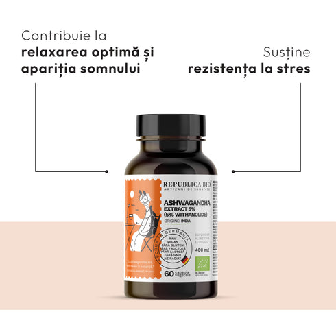 ASHWAGANDHA COMPLETE PROTOCOL, pachet promotional, cura completa pentru 3 luni, BIO, RAW, VEGAN, ecologic