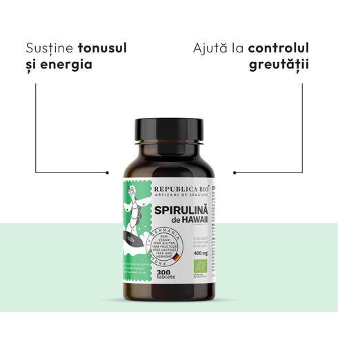 SPIRULINA COMPLETE PROTOCOL, pachet promotional, cura completa pentru 100 de zile, BIO, RAW, VEGAN, ecologic