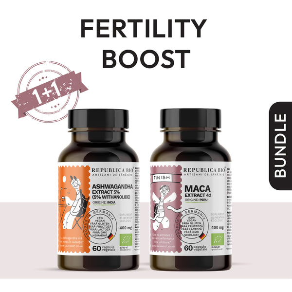 FERTILITY BOOST, pachet promotional, BIO, RAW, VEGAN, ecologic, 59,4 g