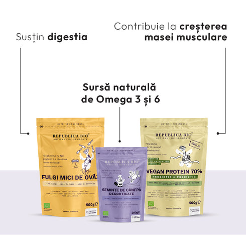 Protein delight breakfast Republica BIO, pachet promotional, ecologic, 1200 g