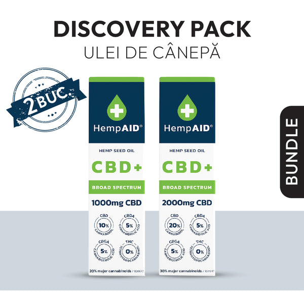 Discovery Pack Ulei de canepa cu CBD HempAID, pachet promotional