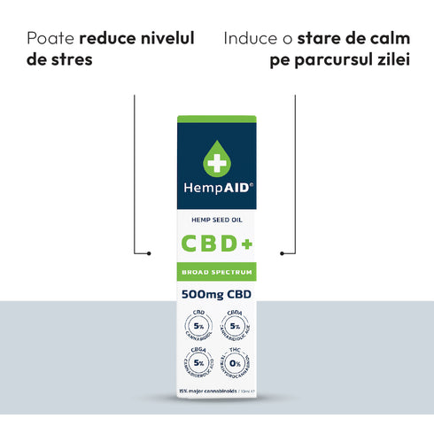 Mega Pack Ulei de canepa cu 500mg CBD HempAID, pachet promotional
