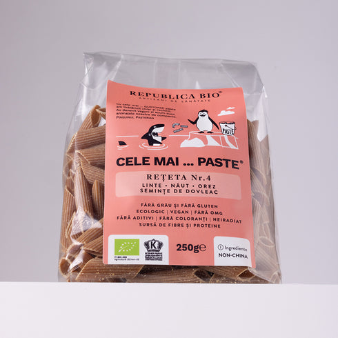 Cele mai…PASTE Reteta 4 Linte Naut Orez Seminte Dovleac, fara gluten, ecologic, Republica BIO, 250g