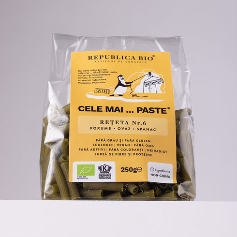 Cele mai…PASTE Reteta 6 Porumb Ovaz Spanac, fara gluten, ecologic, Republica BIO, 250g