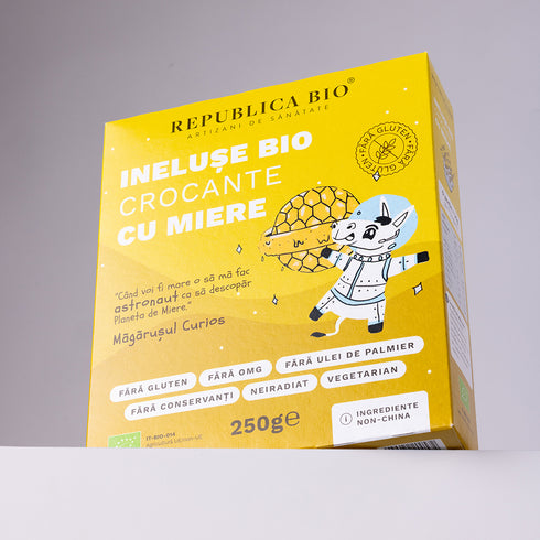 Ineluse Bio crocante cu miere FARA GLUTEN Republica BIO, bio, 250 g