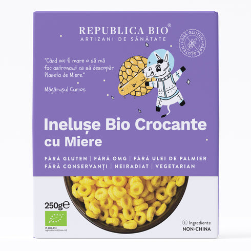Ineluse Bio crocante cu miere FARA GLUTEN Republica BIO, bio, 250 g