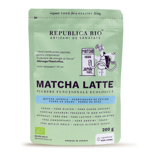Matcha Latte, pulbere functionala ecologica Republica BIO, 200g